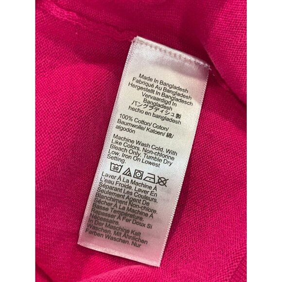 J.Crew Hot Pink 100% Cotton Crewneck Pullover Sweater Women's Size XS - Picture 6 of 7